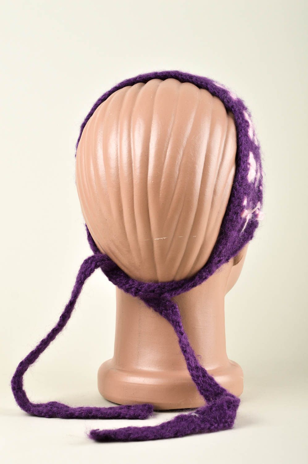 Детская повязка на голову крючком handmade повязка для волос повязка для девочки фото 2
