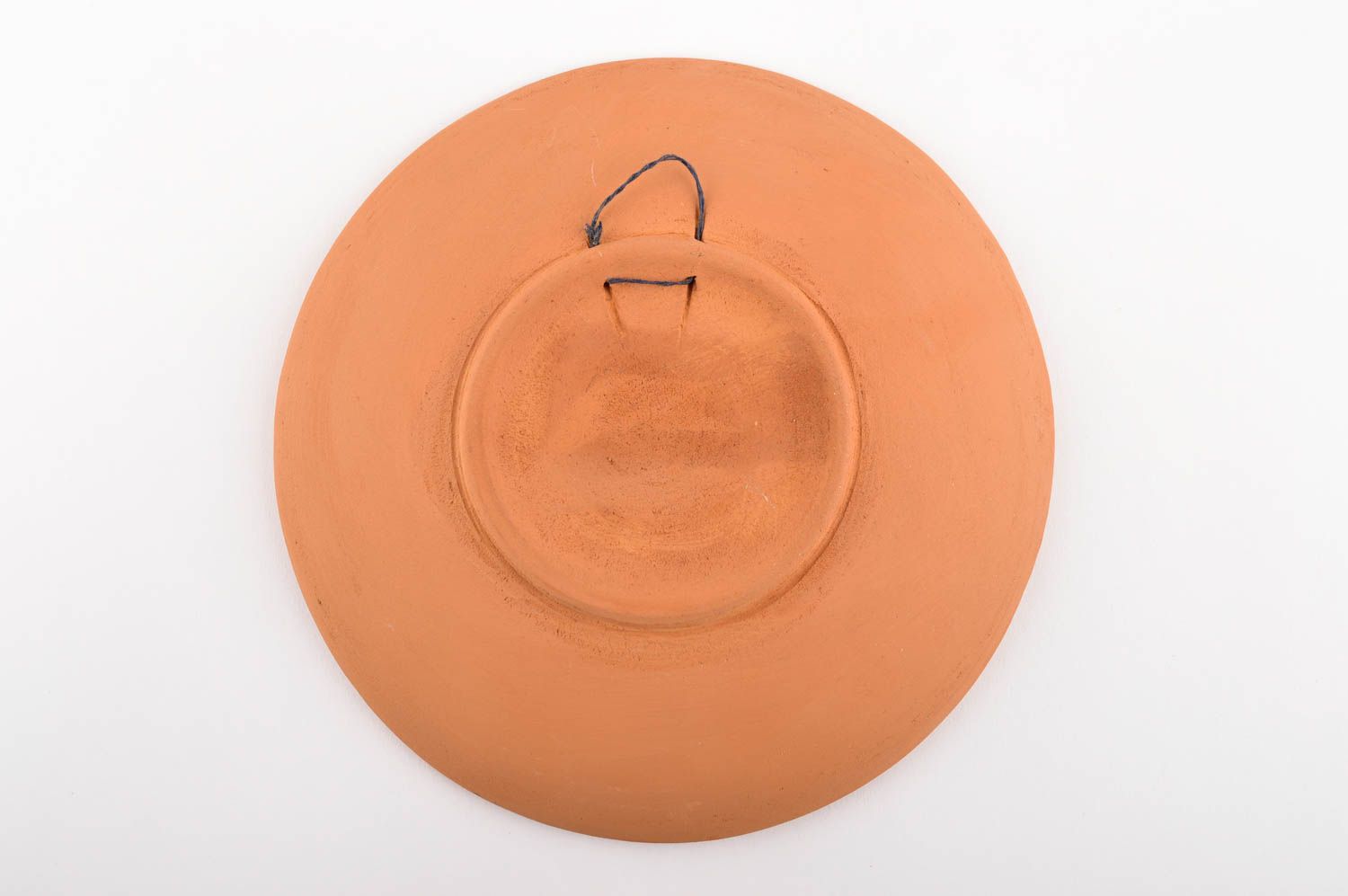 Керамическая тарелка ручной работы глиняная посуда расписная тарелка город фото 5