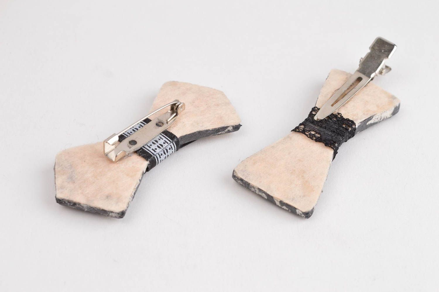 Handmade accessories cold porcelain badge hair pin handmade hairpin bow clip   photo 3