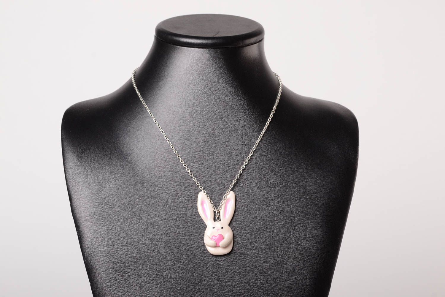 Polymer clay pendant handmade accessories bunny plastic pendant fashion jewelry photo 3