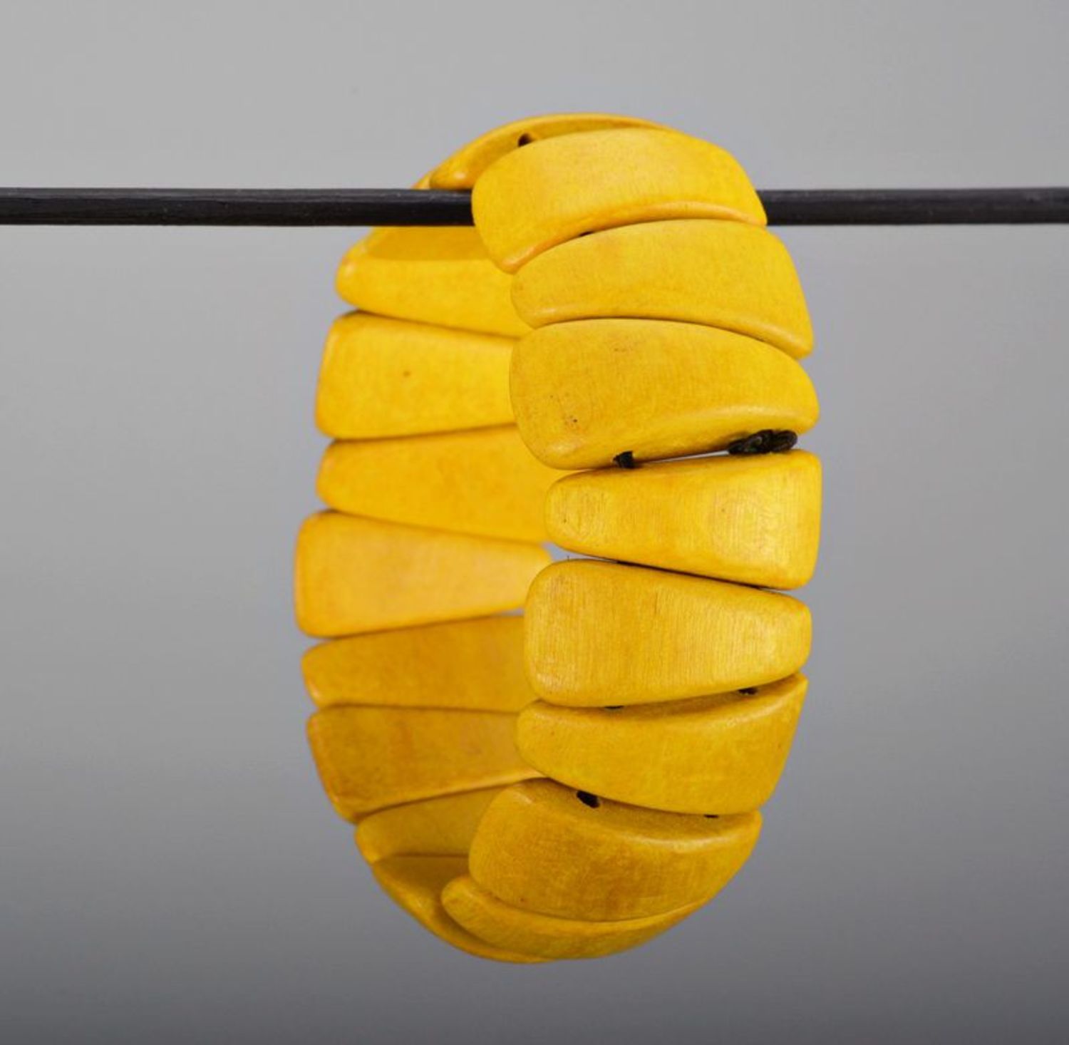 Bracciale giallo fatto a mano Braccialetto del polsino Gioielli da donna foto 4