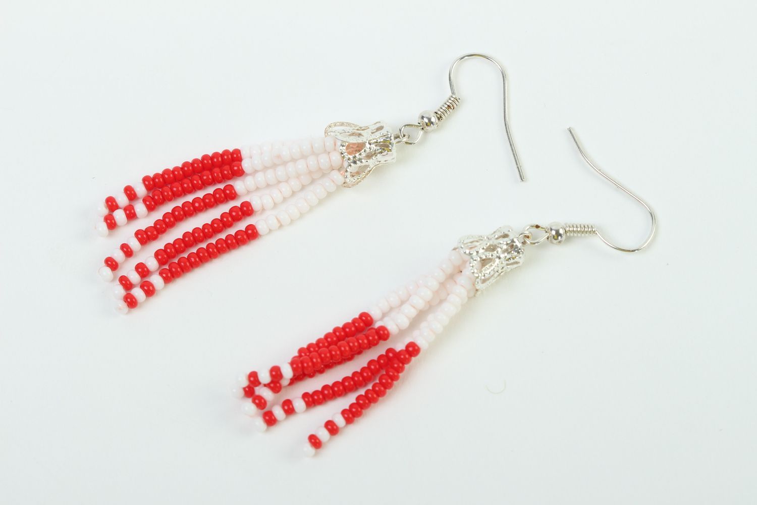 Stylish handmade beaded earrings woven bead earrings costume jewelry designs photo 3