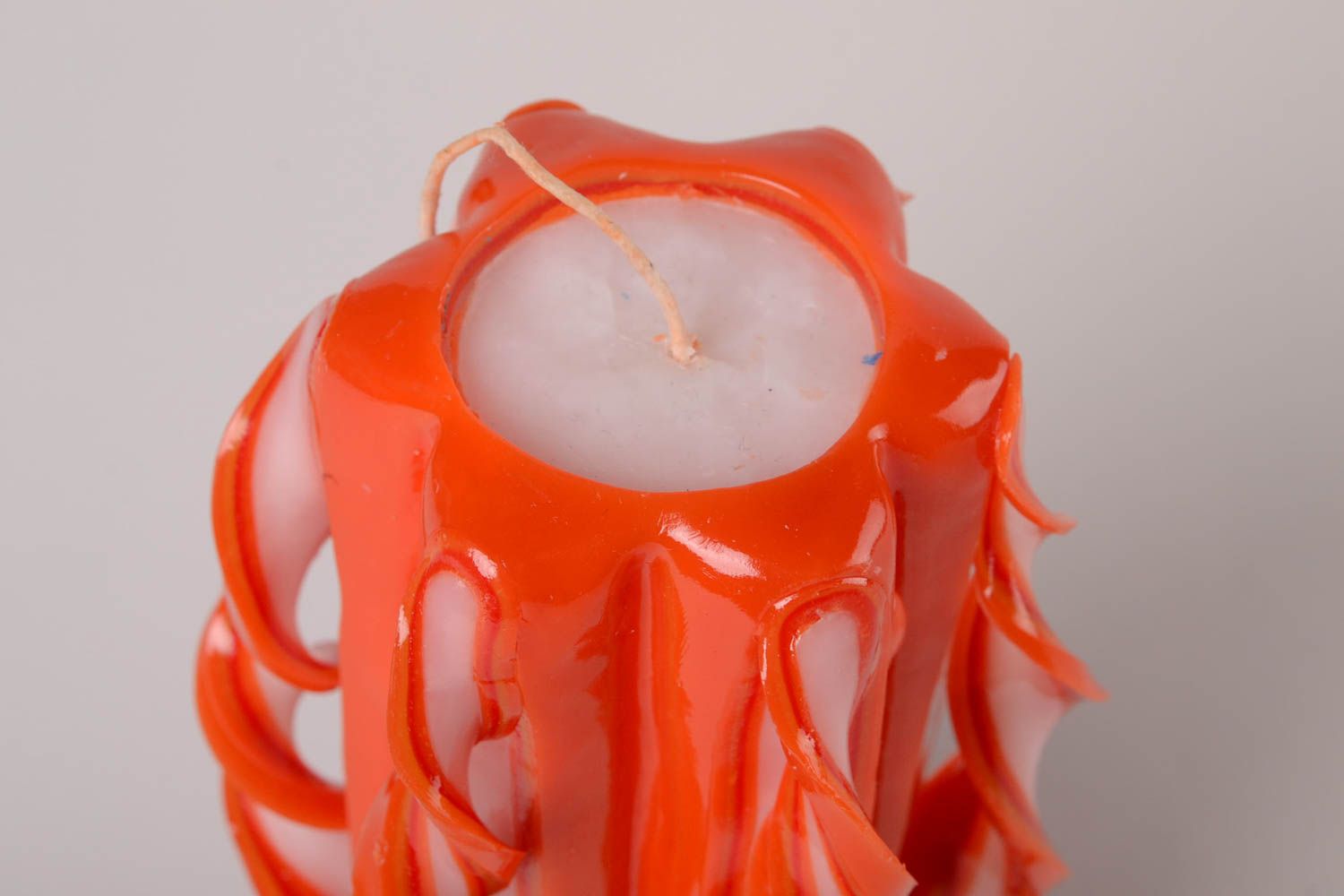 Dekoration Kerze handgemachte Kerze ungewöhnliche Paraffin Kerze in Rot foto 3