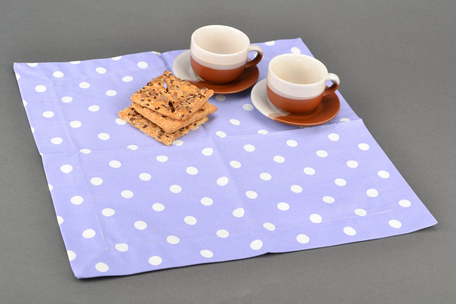 Текстильная салфетка из хлопка на стол фото 1