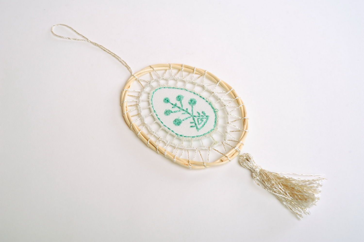 Decorative pendant with embroidery New Life photo 1