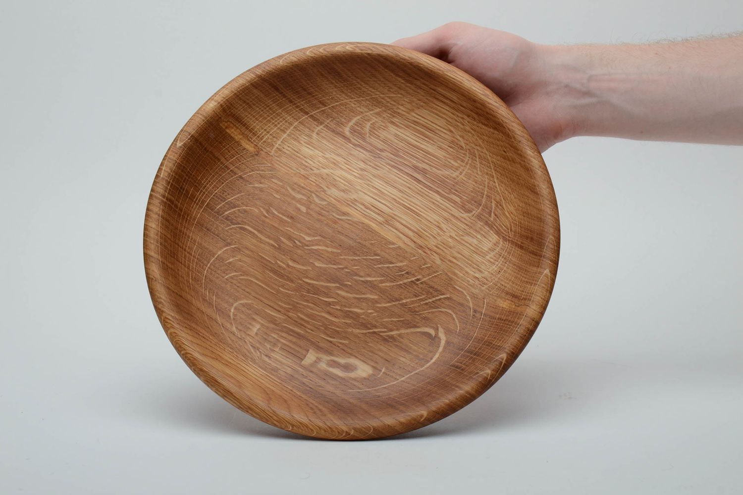 Handmade wooden flat plate photo 5