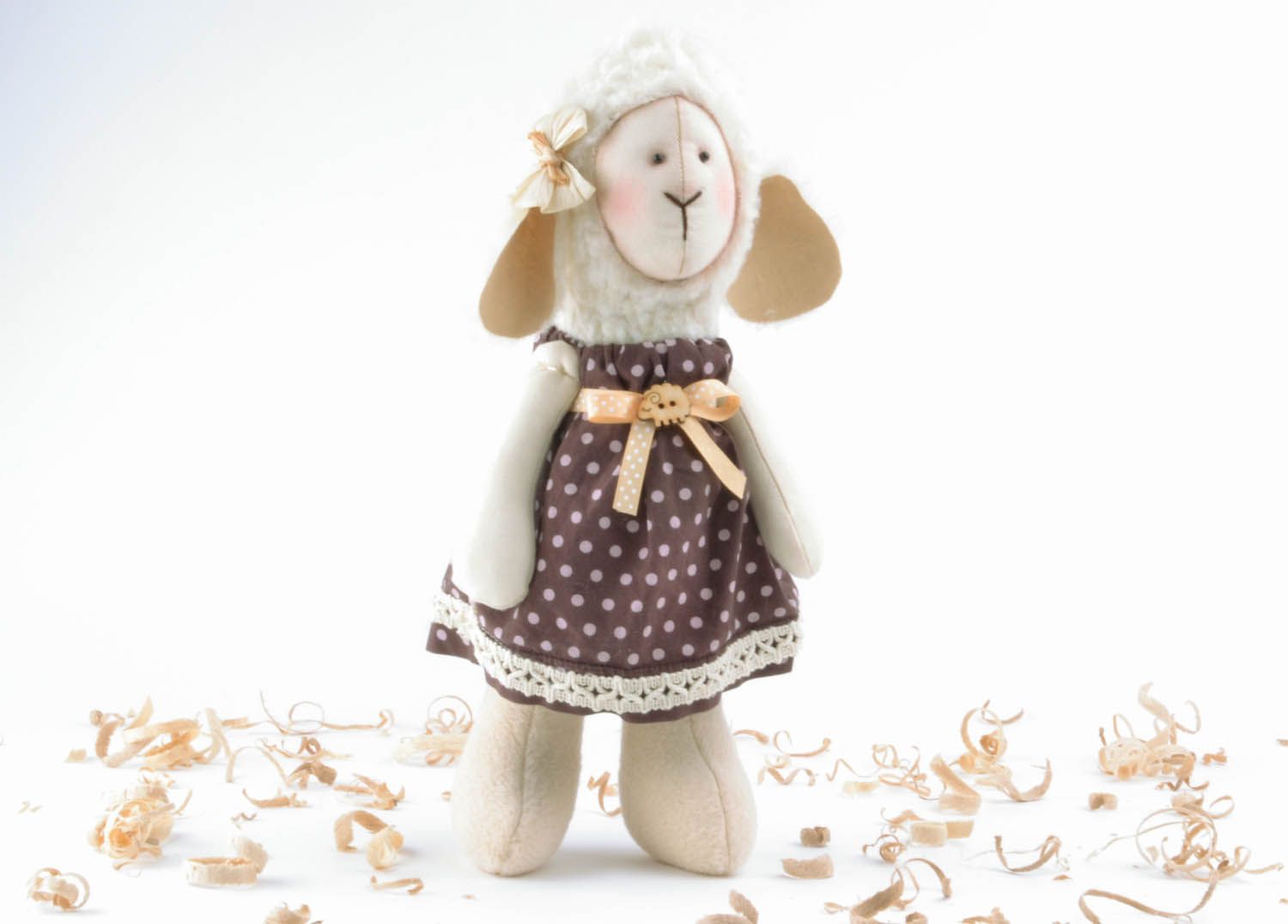 Handmade soft toy Sheep Dolly photo 1