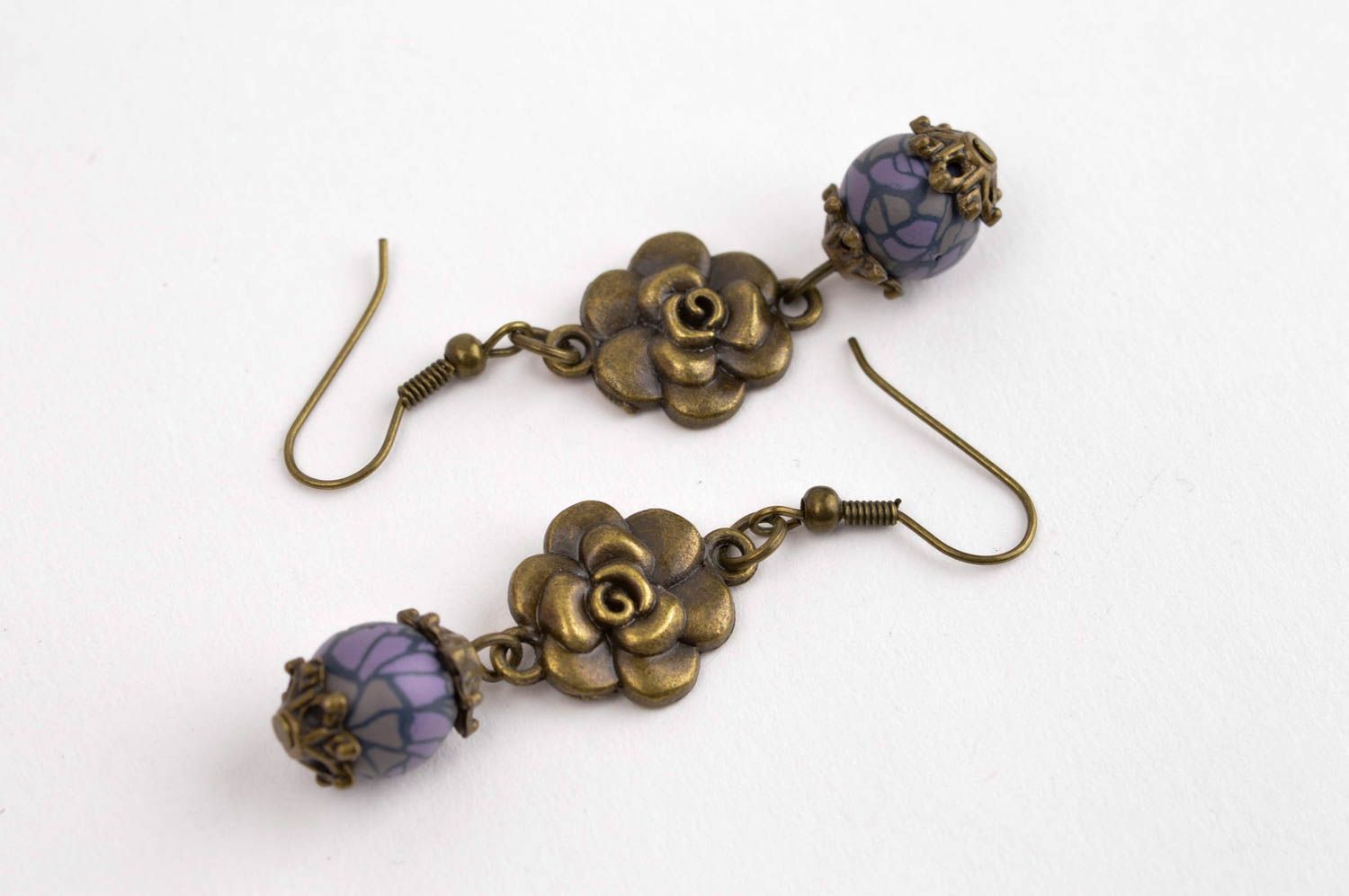 Handmade earrings unusual accessory gift ideas designer earrings clay jewelry photo 2
