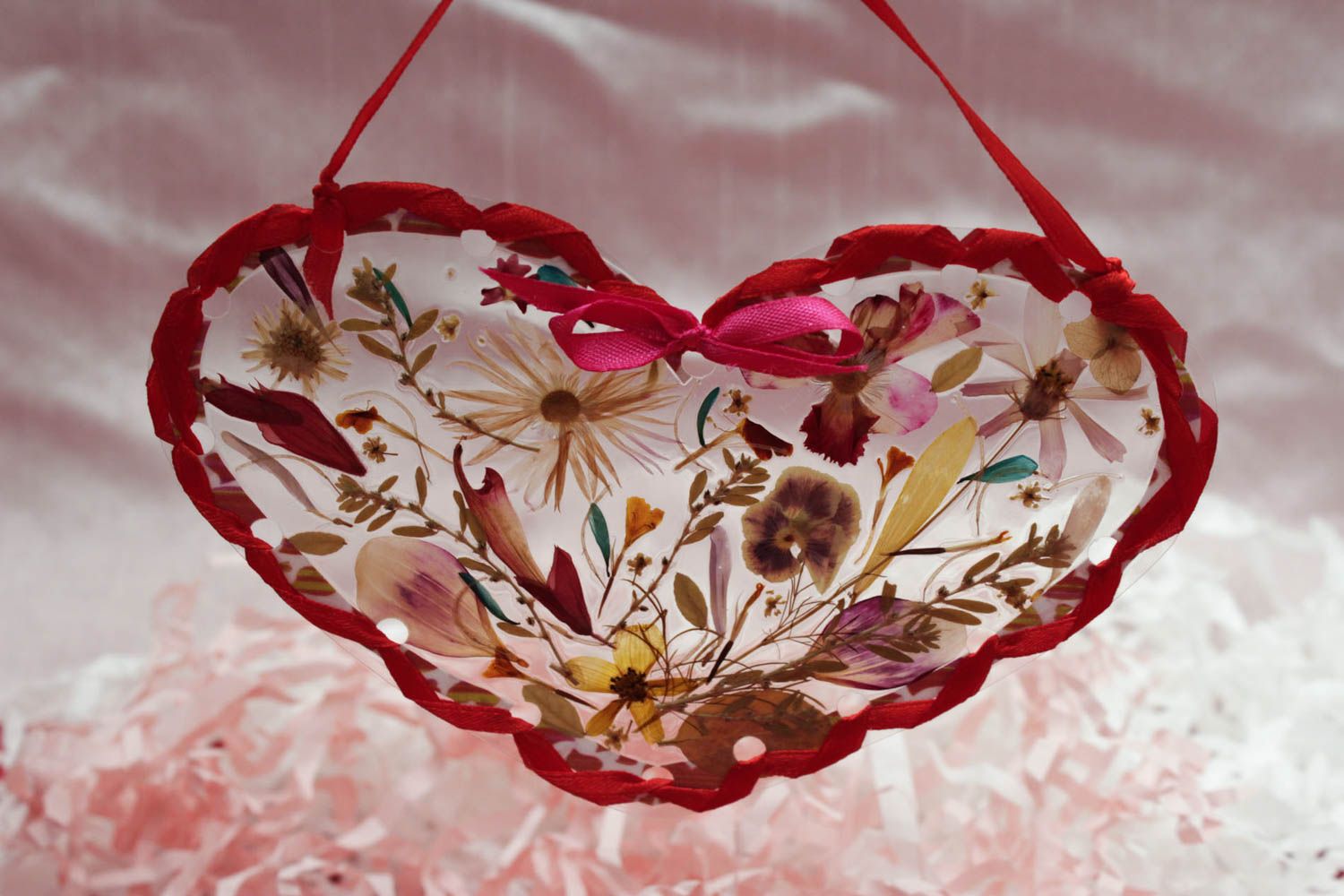 Декоративное сердце ручной работы декор для дома сердце с цветами ошибана фото 1