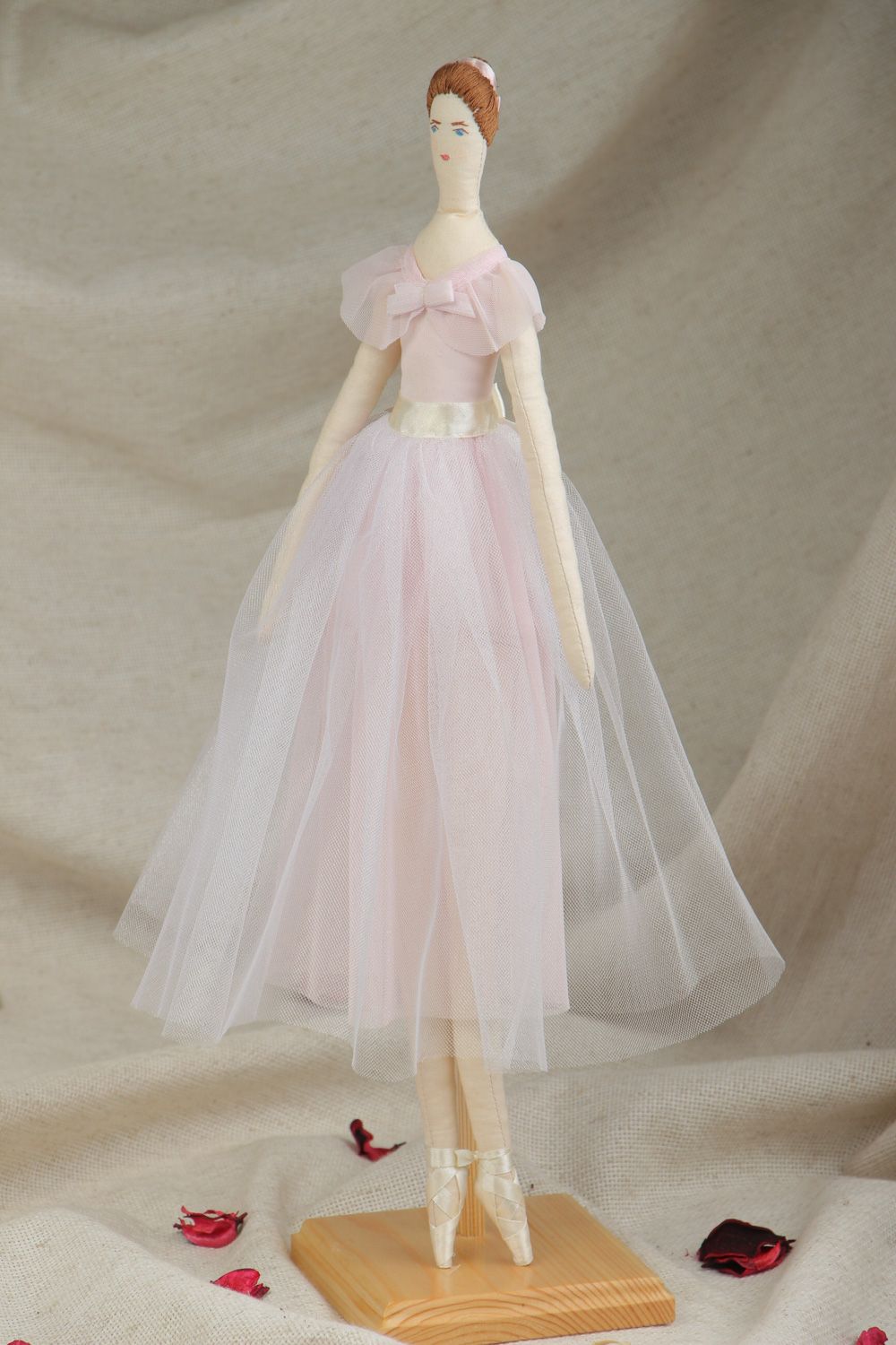 Beautiful handmade designer fabric soft doll Ballerina for interior decoration photo 5