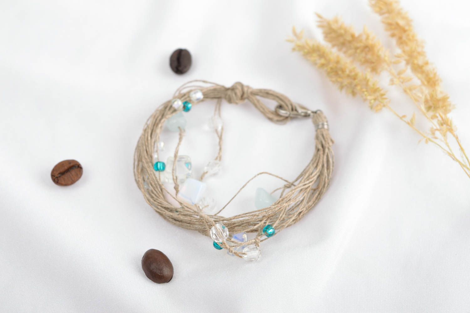Handmade designer stylish bracelet cute textile bracelet tender jewelry photo 1