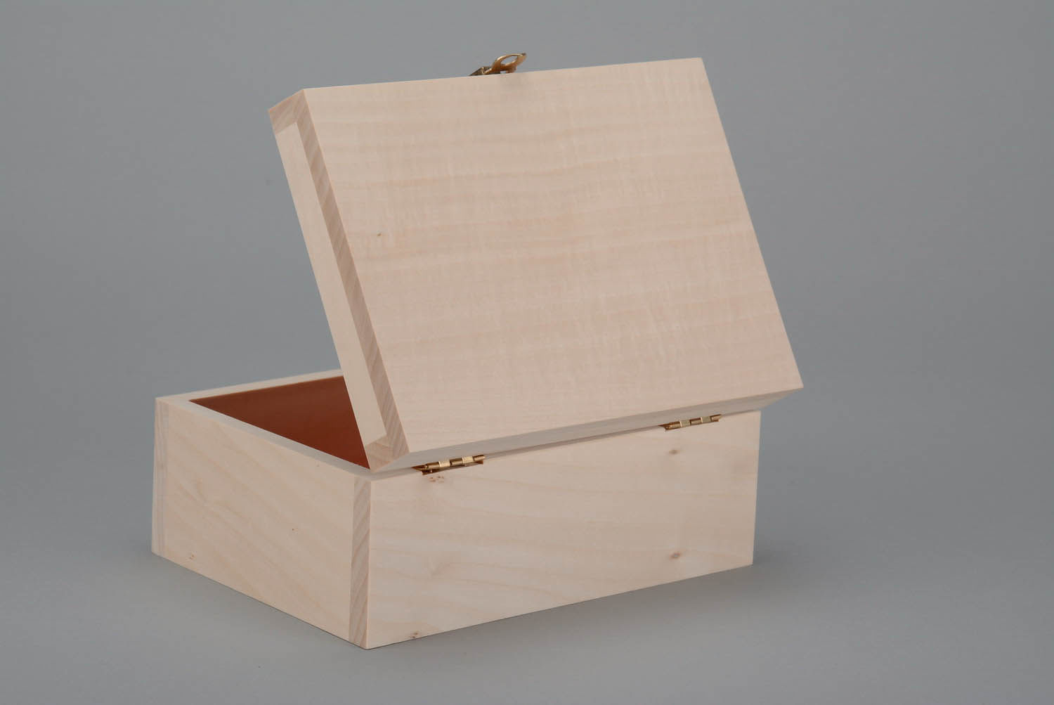 Wooden blank box for crafts photo 2