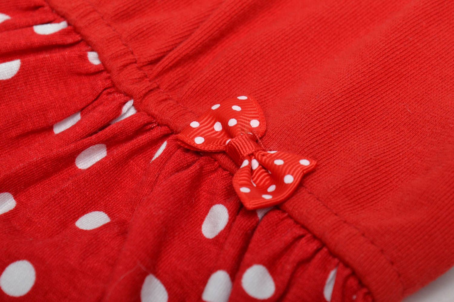 Robe pour chien en coton et dentelle rouge photo 4