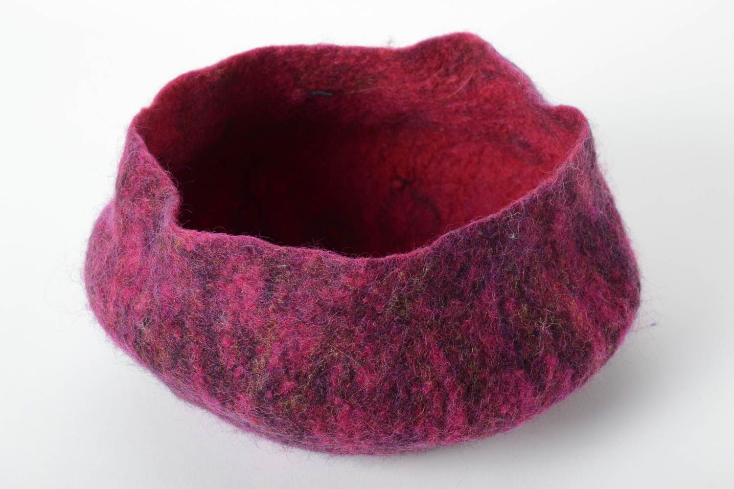 Gorro hecho a mano lana para mujer morado accesorio de moda regalo original foto 3