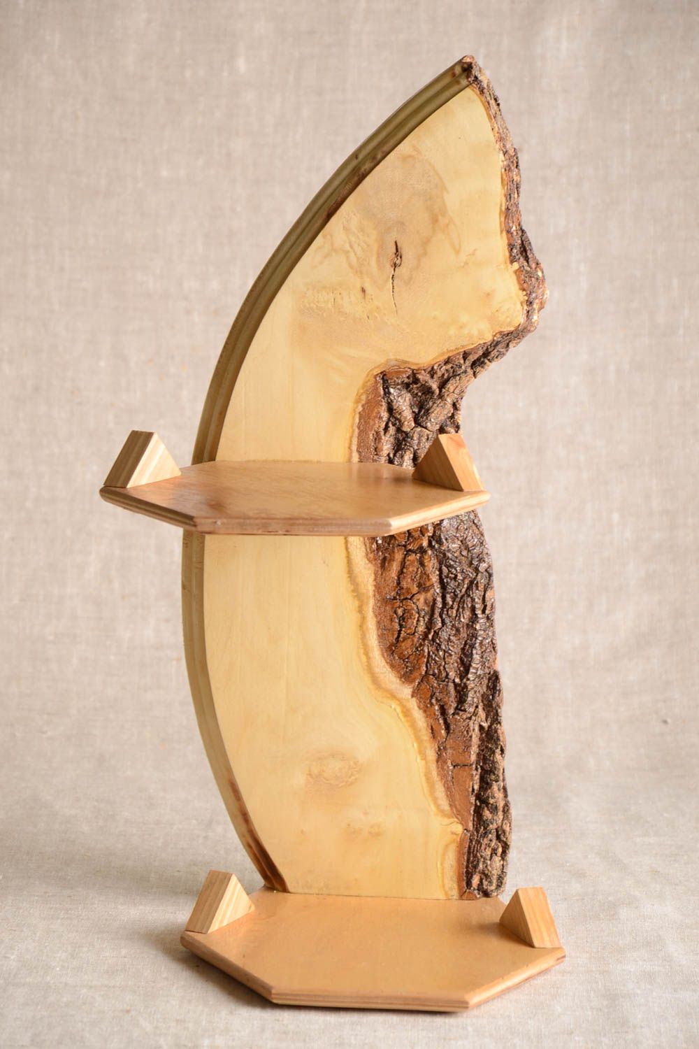 Handmade Regal aus Holz Wandregal Hängeregal Dekoration Wohnung originell foto 1