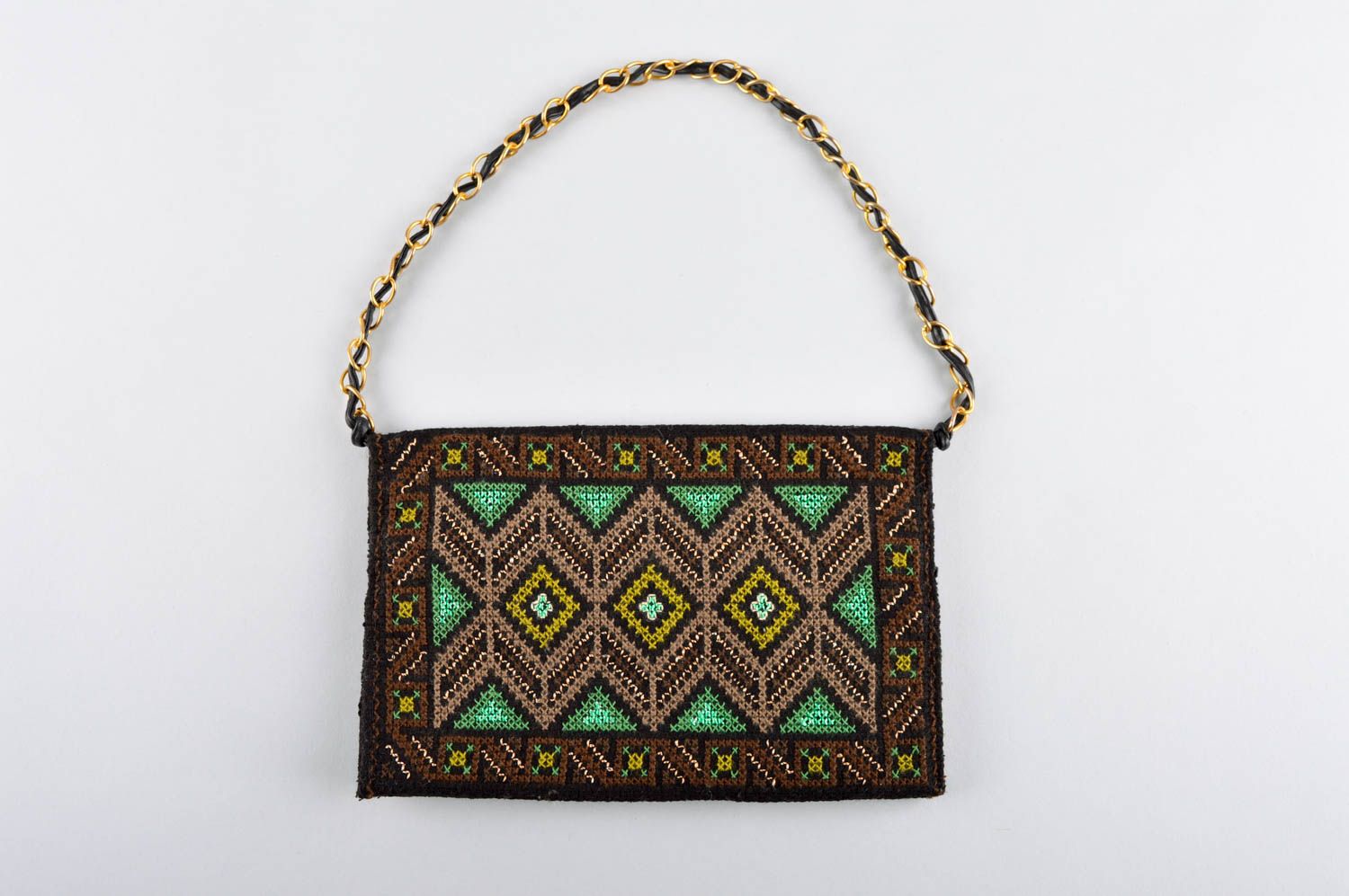 Модная сумочка ручной работы с вышивкой маленькая сумочка стильный кошелек фото 2