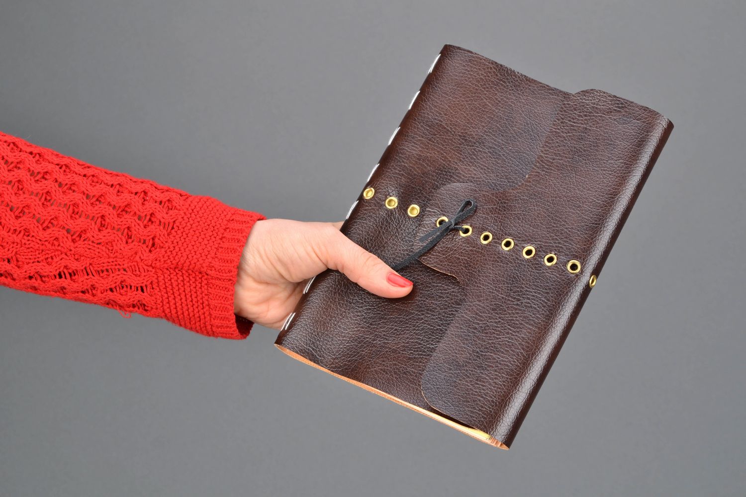 Interesting notebook with artificial leather cover photo 2