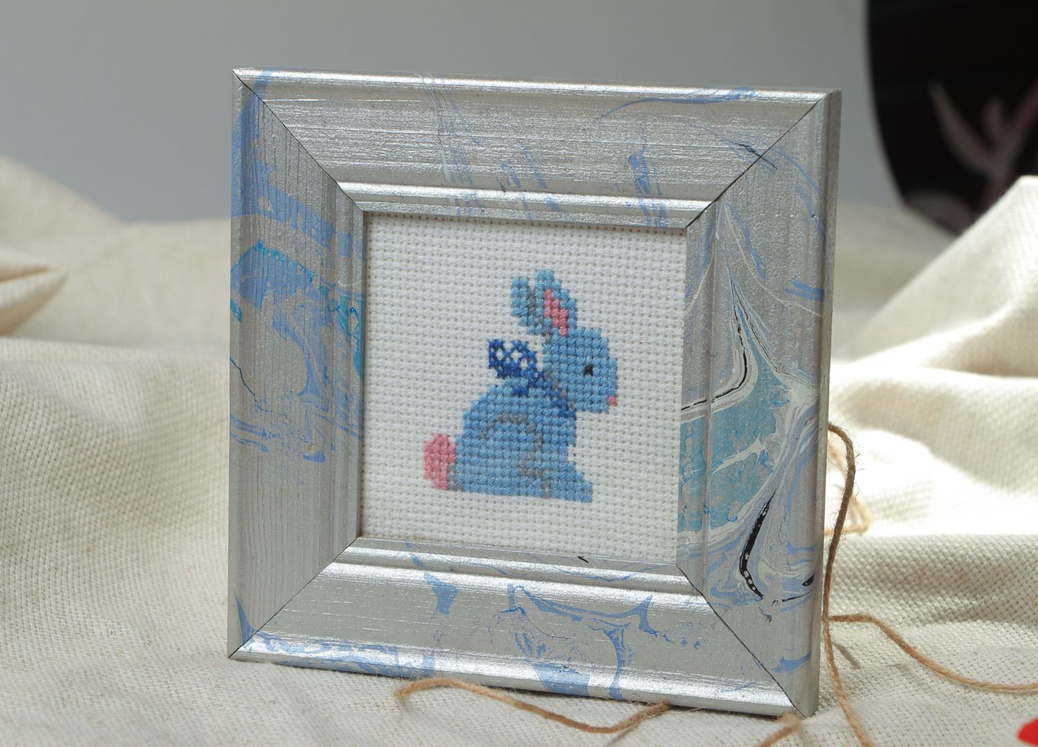 Handmade cross stitch picture for decoration of child's room photo 5