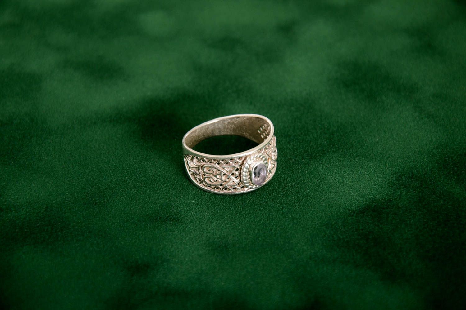 Handmade designer ring unusual silver ring present cute accessory for men photo 1