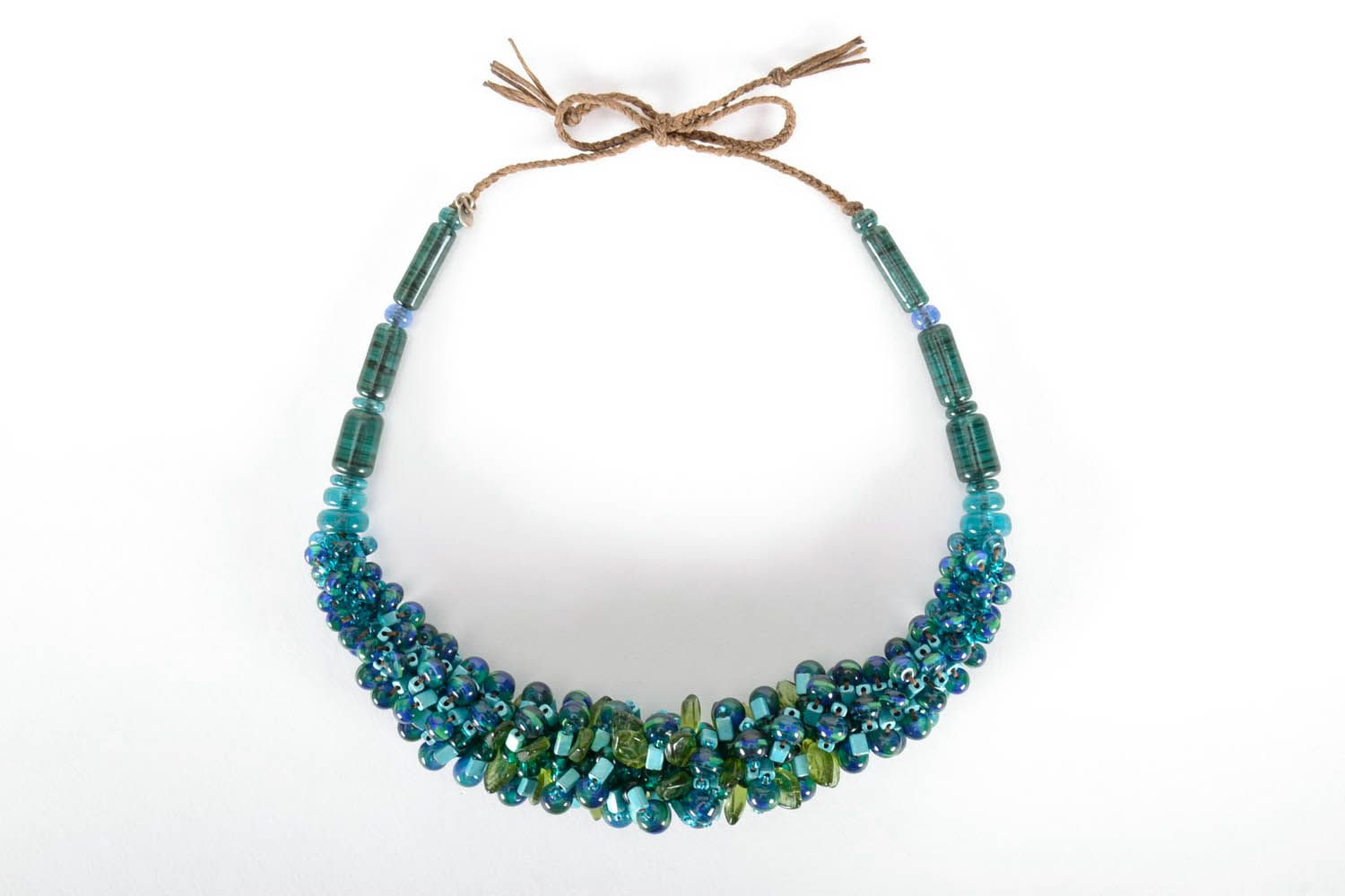Glass bead necklace photo 1