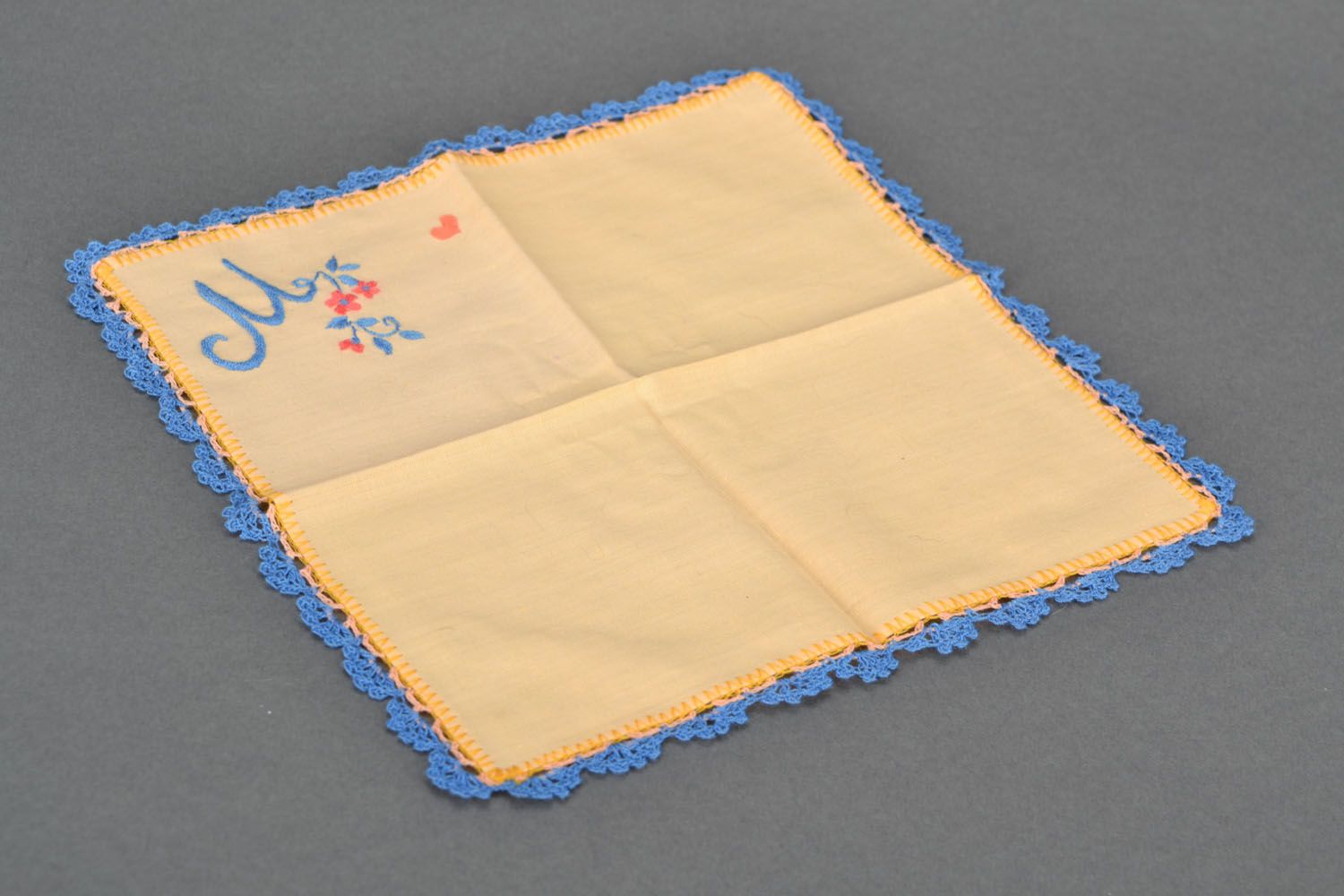 Handkerchief with monogram photo 1