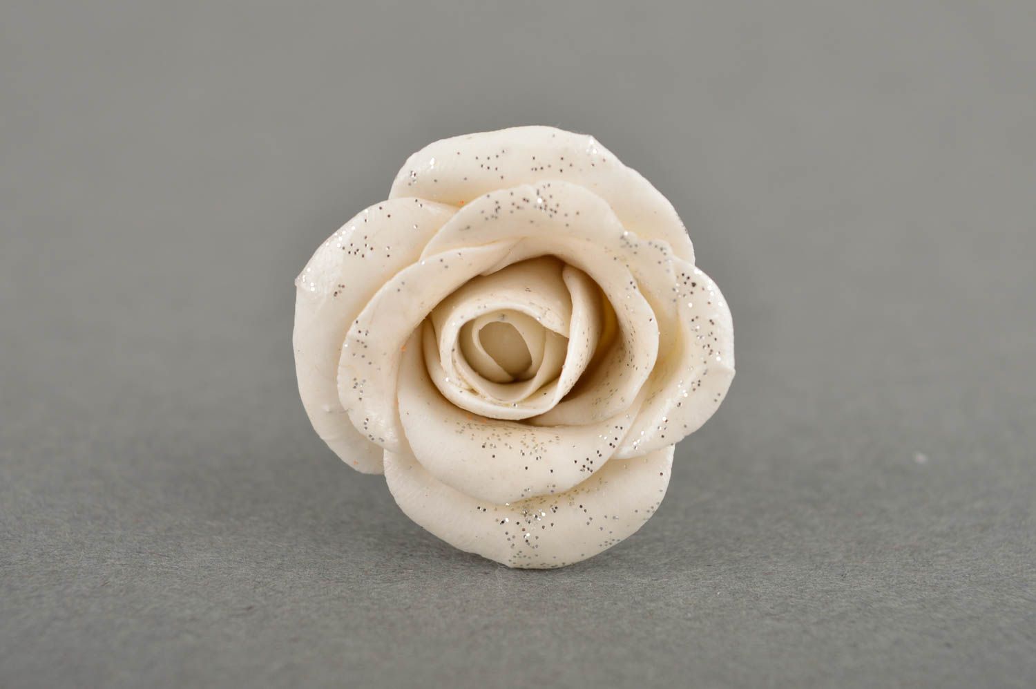 Zarte Blume Haarnadel handgemachter Schmuck Haar Accessoire weiße Rose foto 4