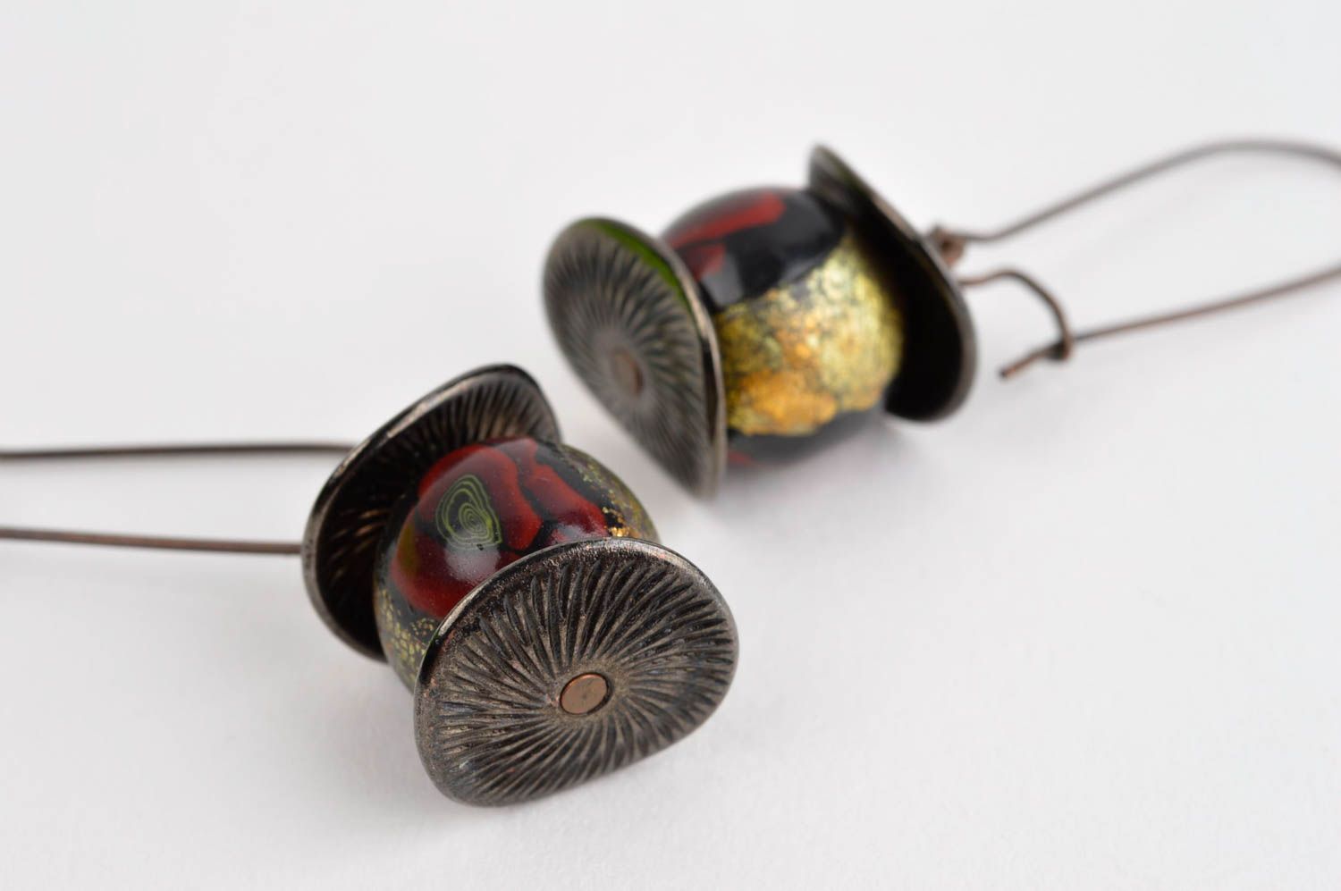 Handmade Ohrringe Modeschmuck Ohrringe Geschenk für Frauen Kugeln schön foto 3