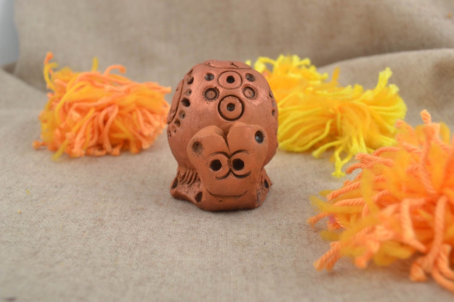 Figura de cerámica hecha a mano animal en miniatura caracol souvenir original foto 1