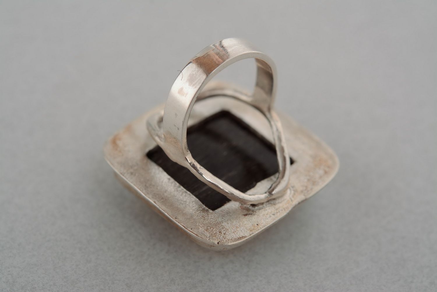 Ring with a cow horn photo 5