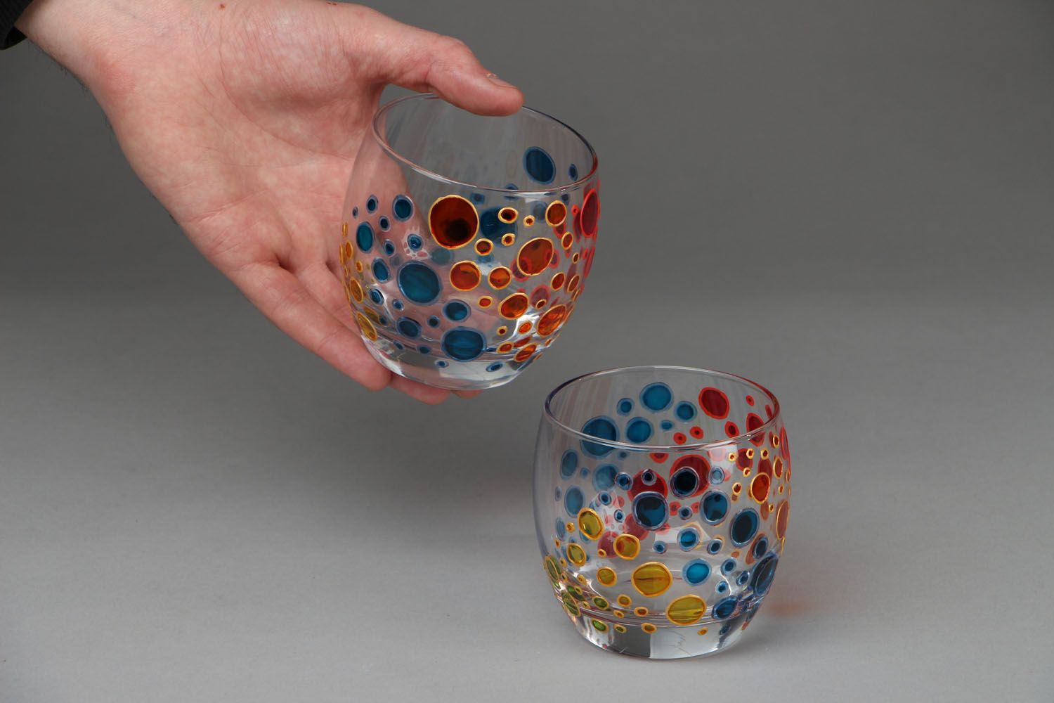 Ensemble de verres peints à la main 2 pièces photo 4