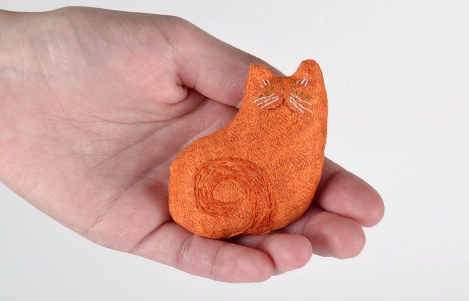Broche de tela ‘Gato anaranjado’ foto 5