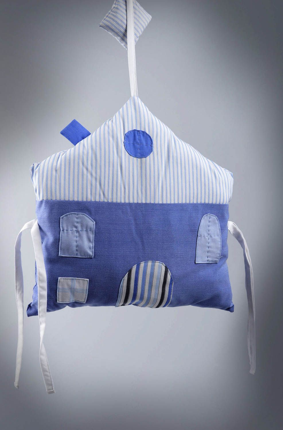 Handmade Nestchen für Babybett Nestchen Haus Bett Kopfschutz Baby mit Bändern foto 10