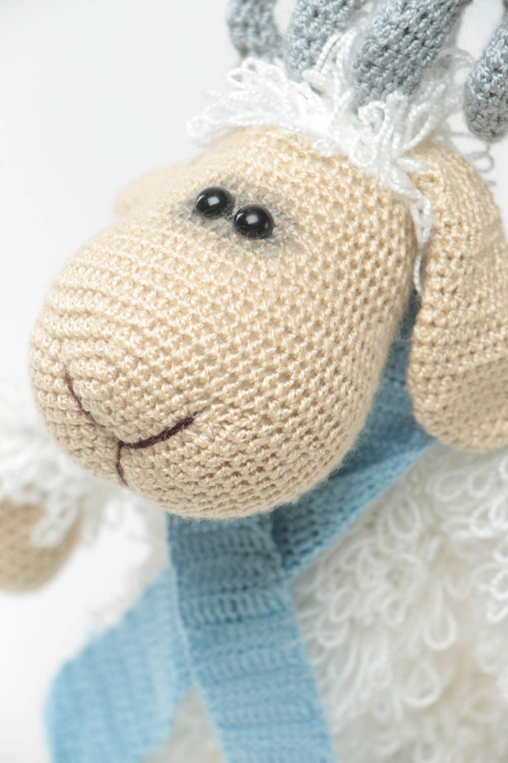 Beautiful children's handmade crochet soft toy Lamb photo 3