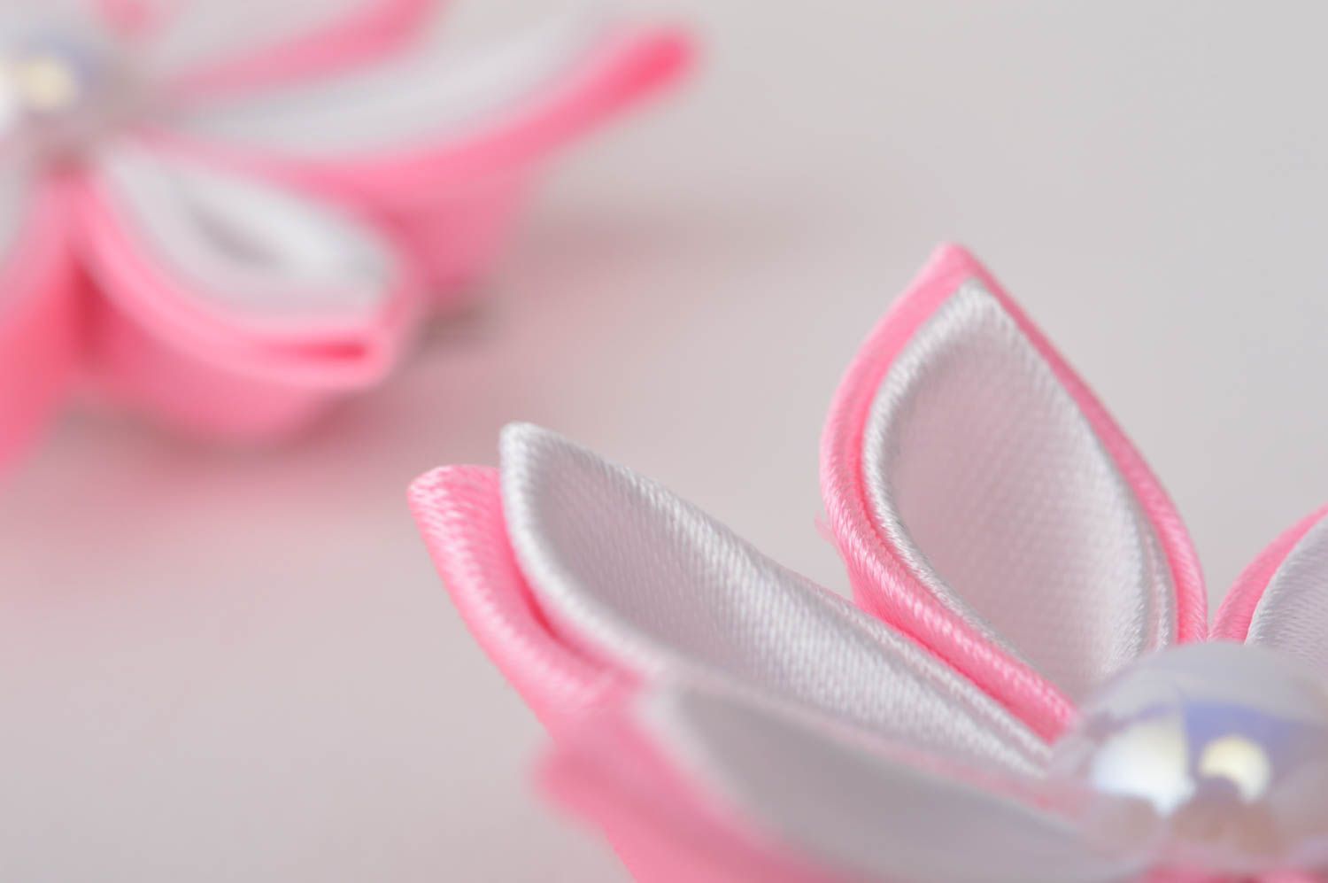 Handmade Haarschmuck Set Haarspangen für Mädchen Geschenk für Mädchen rosa weiß foto 9