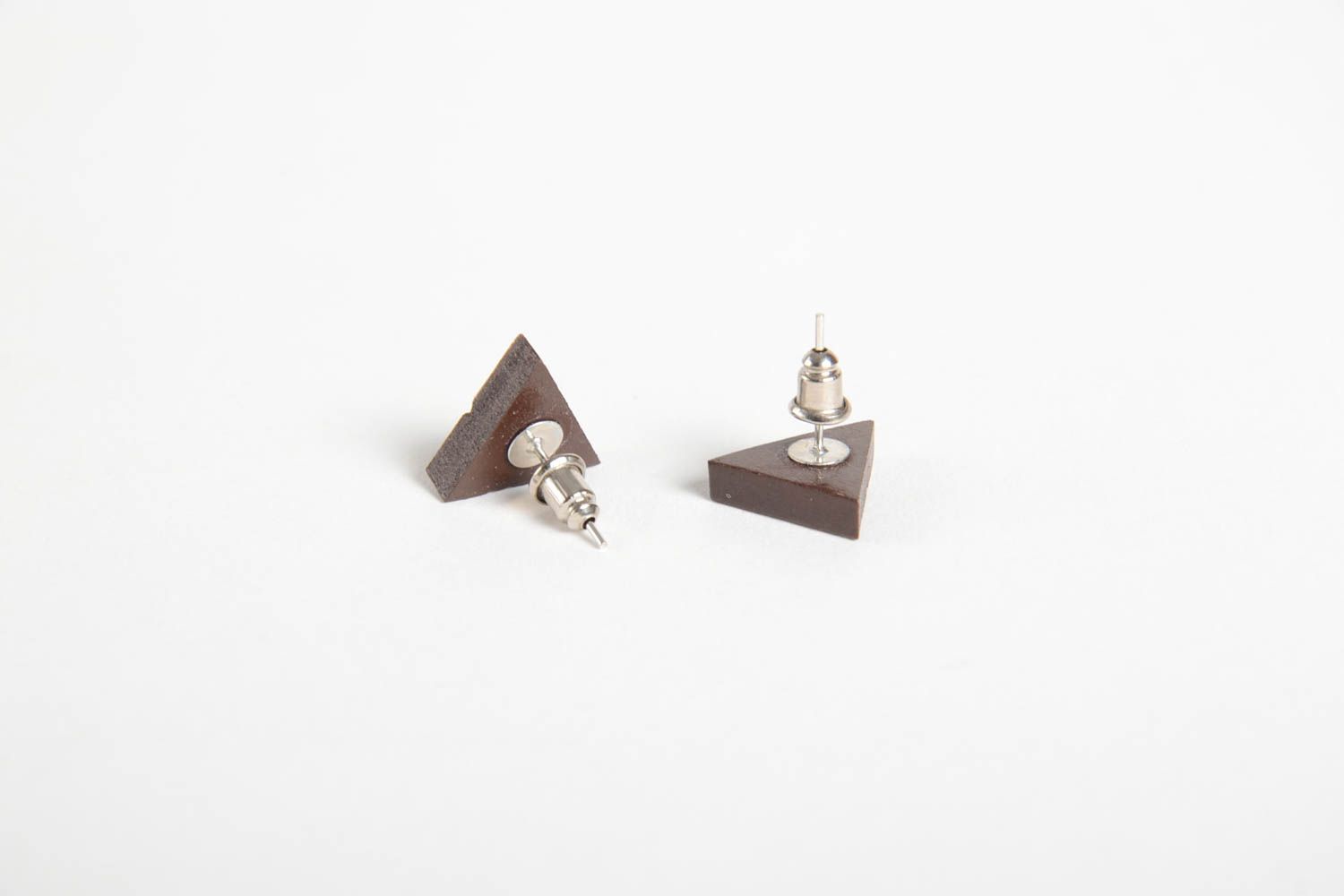 Elite handmade stud earrings wooden earrings artisan jewelry designs gift ideas photo 4
