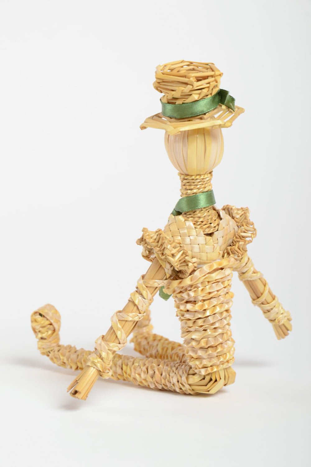 Figurine décorative fait main Petit jouet Déco maison en paille tressée photo 3
