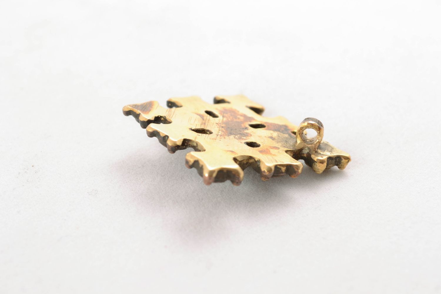 Amuleto zgard fatto a mano a forma di croce di bronza accessorio etnico foto 4