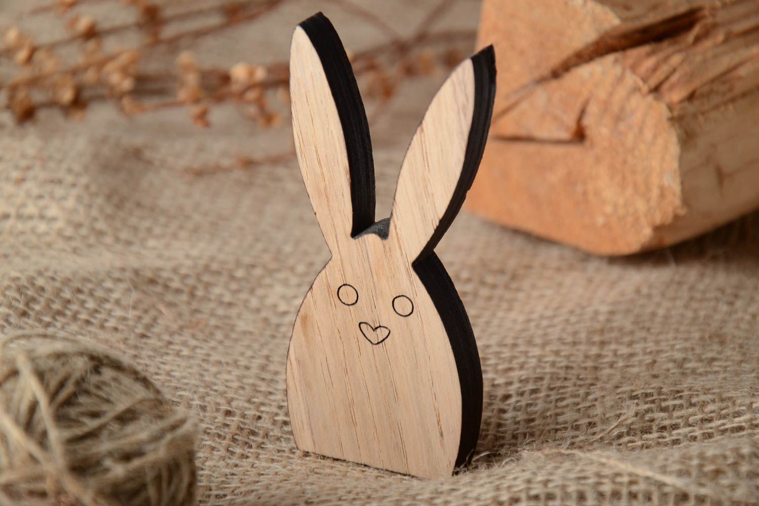 Plywood craft blank figurine of rabbit photo 1