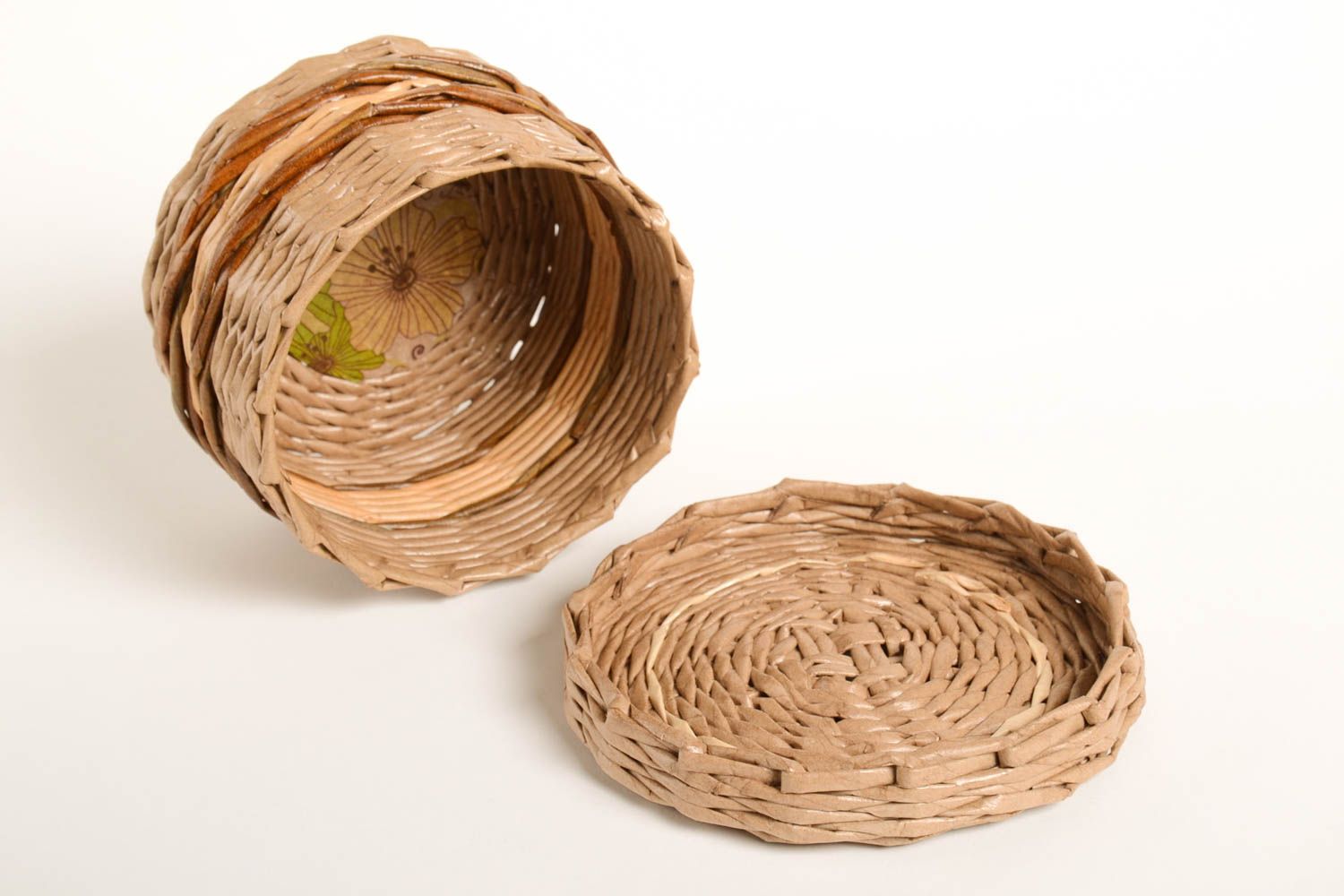 Unusual woven basket paper designer box beautiful handmade kitchen utensils photo 3