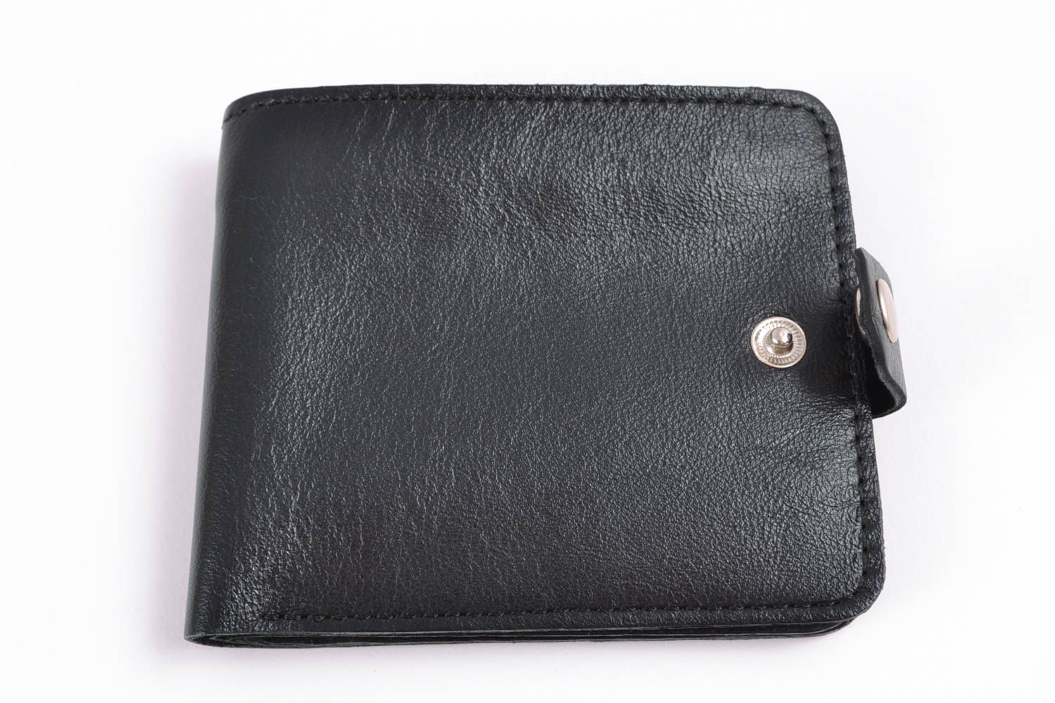 Black leather wallet men's accessories photo 3