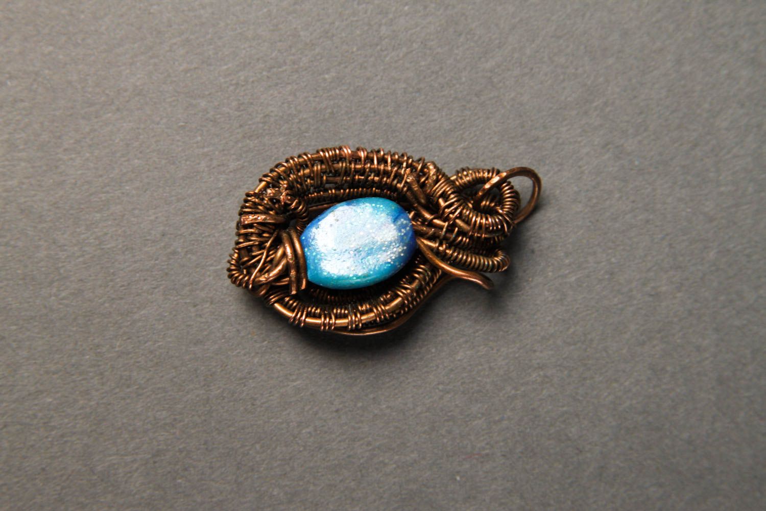 Unusual handmade metal pendant wire wrap ideas artisan jewelry designs photo 3