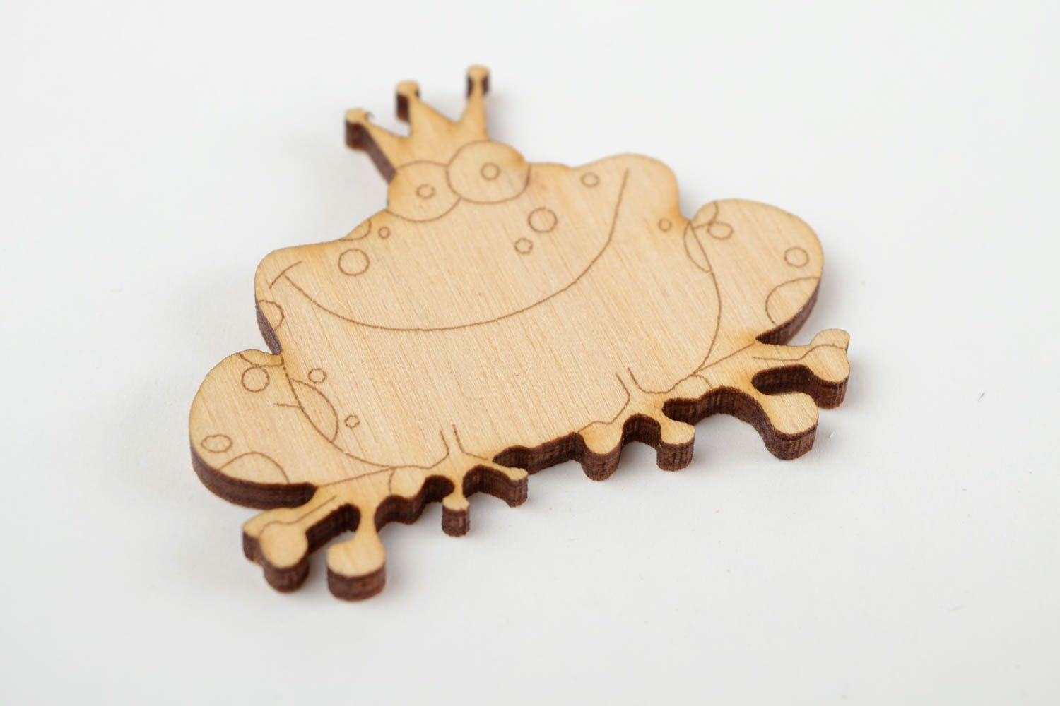 Handmade Figur zum Bemalen Frosch Holz Rohling Miniatur Figur lustig schön foto 4