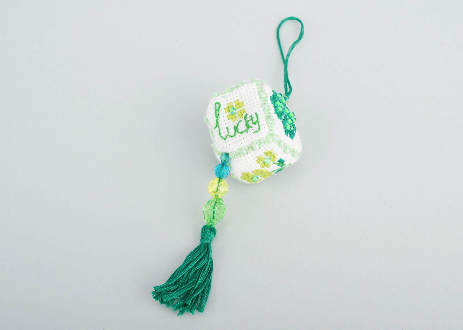 Beautiful textile keychain handmade textile keychain stylish accessories photo 3