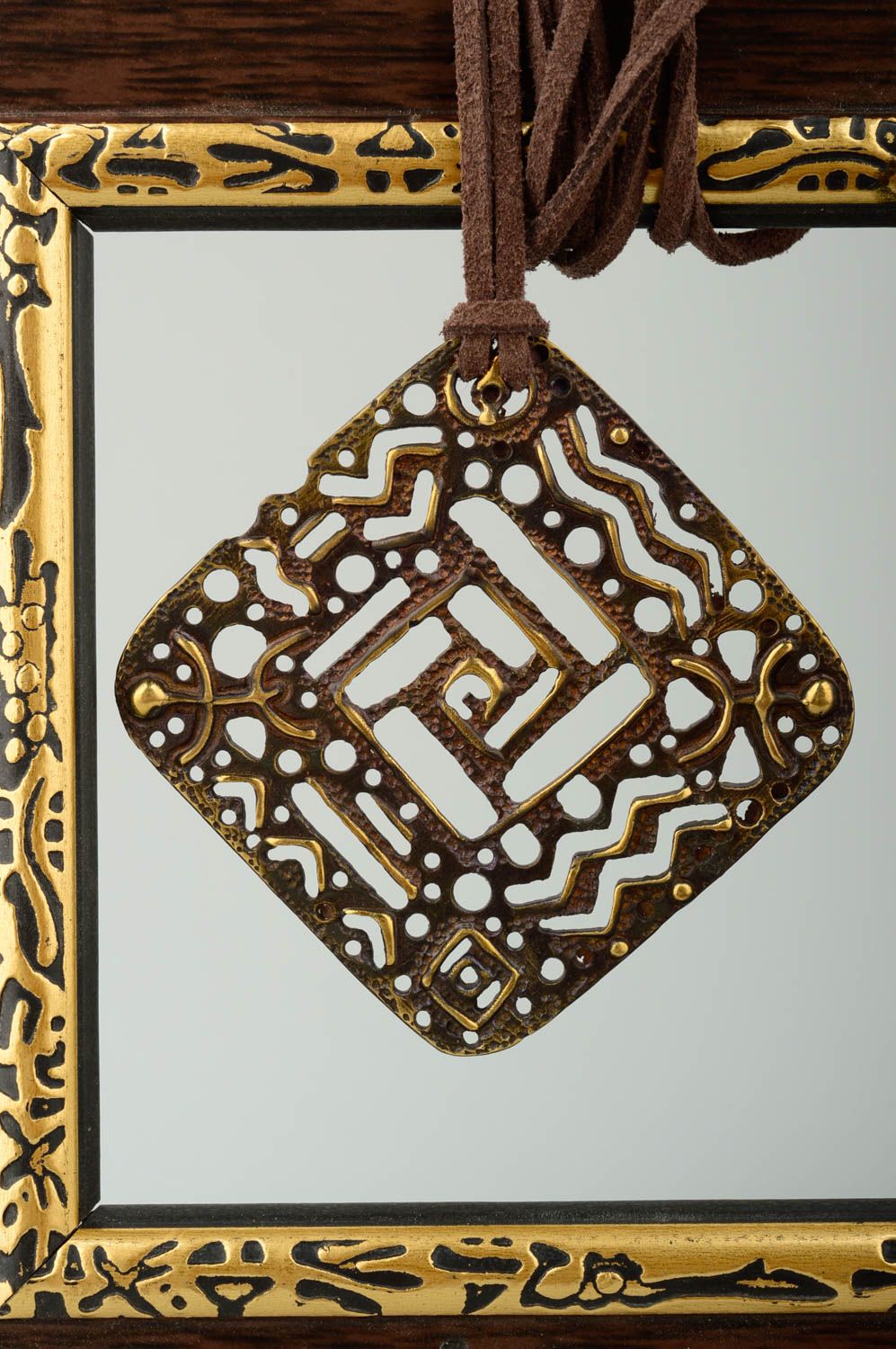Bronze pendant handmade bronze jewelry metal pendant fashion accessories photo 1