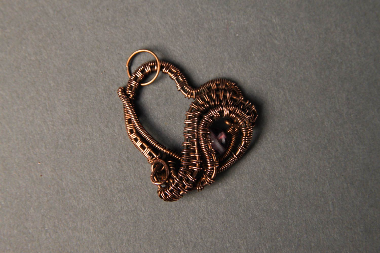 Unusual handmade metal pendant wire wrap copper pendant fashion trends photo 2