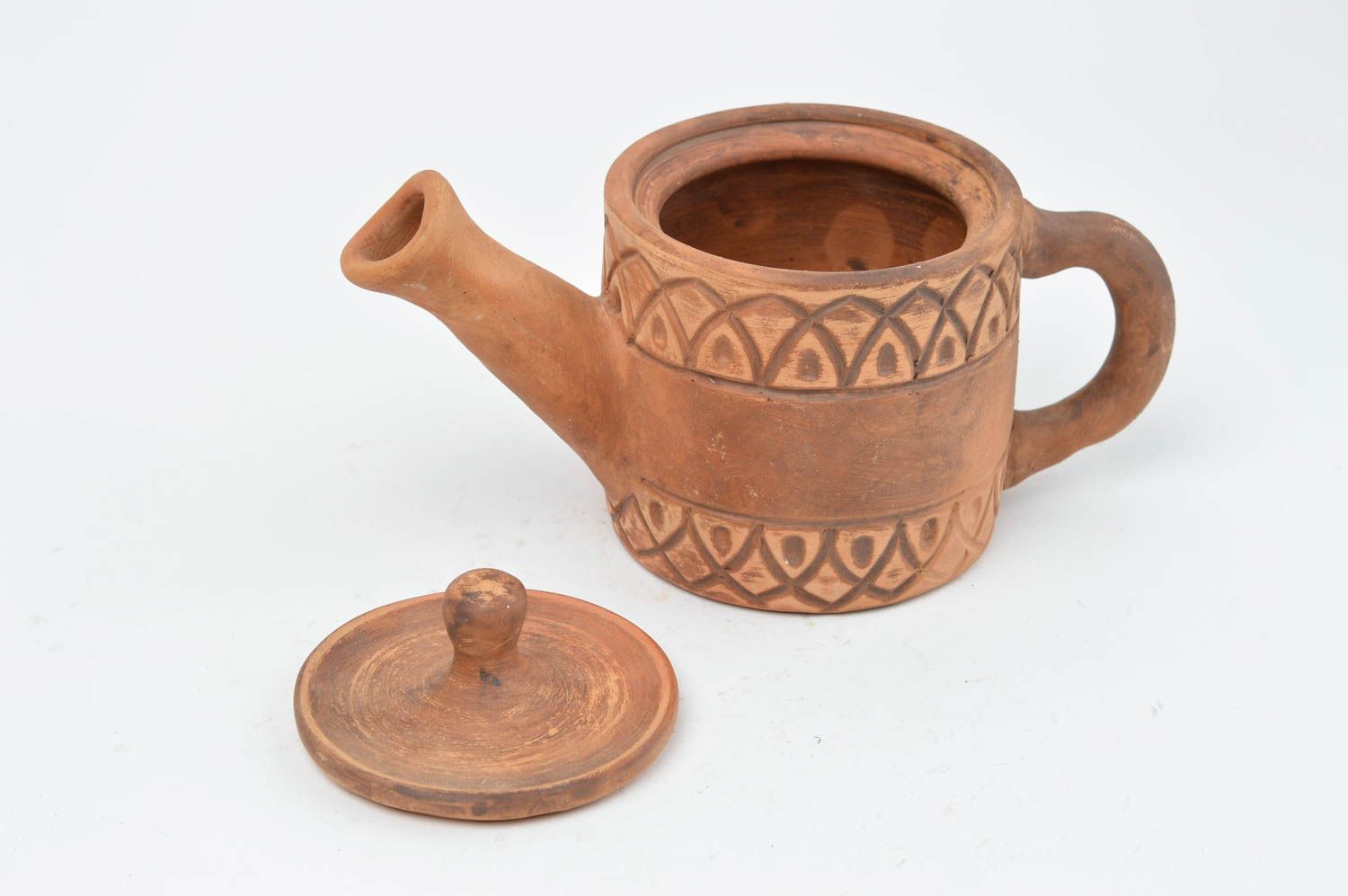 Tetera de cerámica artesanal ecológica vajilla de barro regalo original foto 3