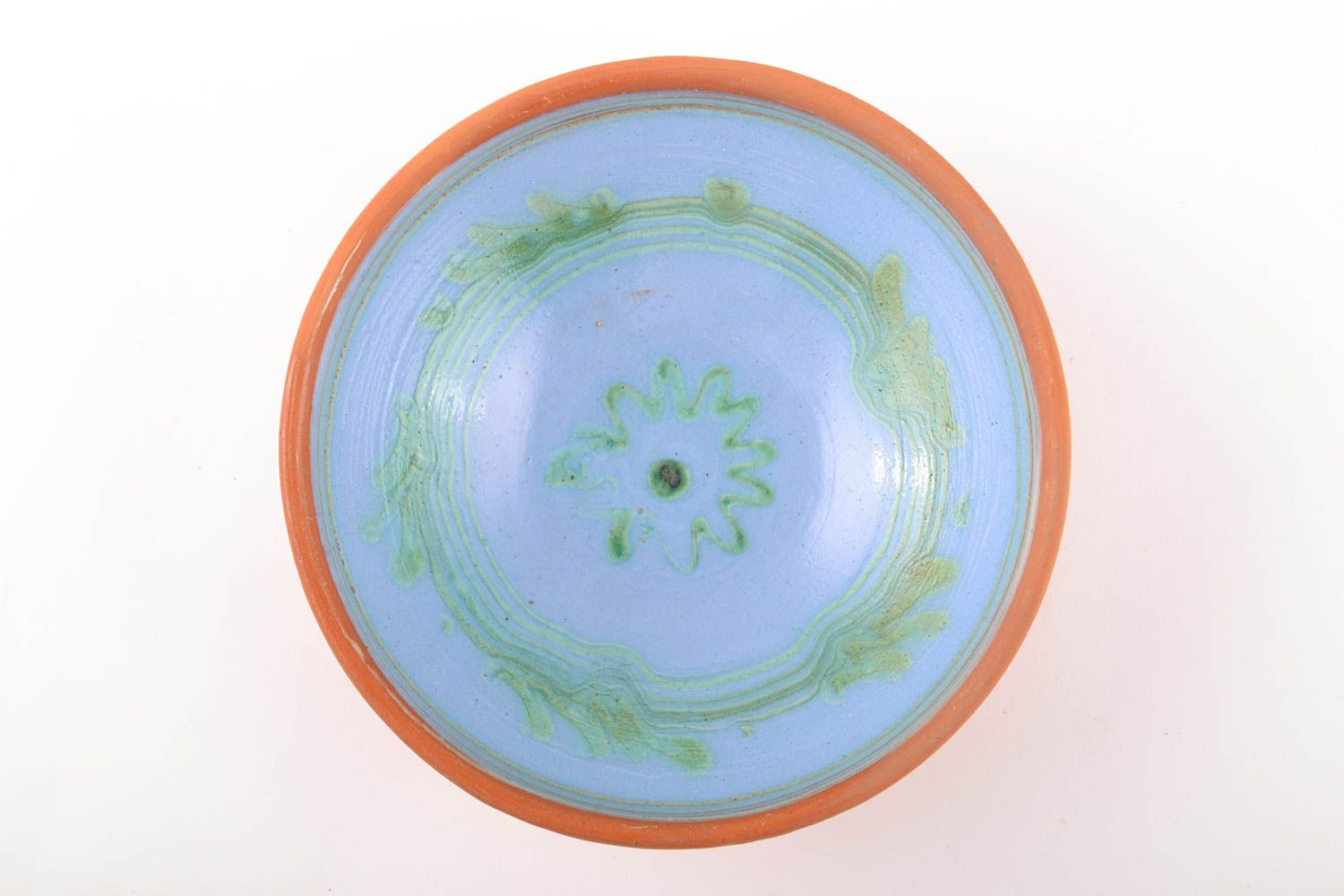 Deep ceramic bowl painted using flyandrovka technique photo 2