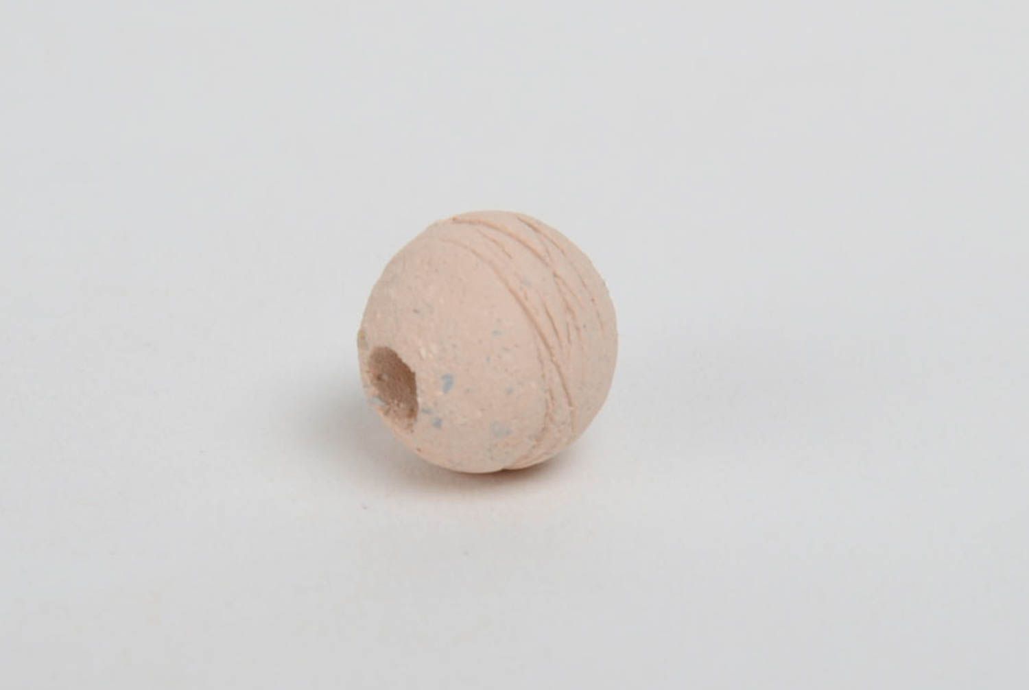 Handmade small round ceramic bead for making jewelry photo 2