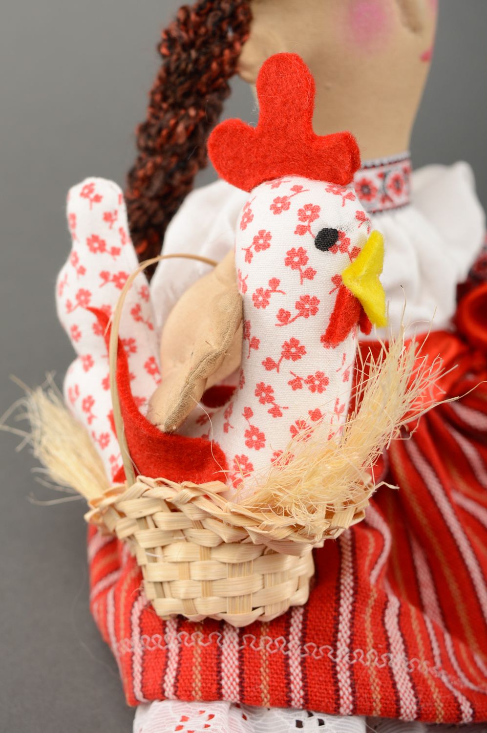 Handmade fabric doll in national costume photo 3