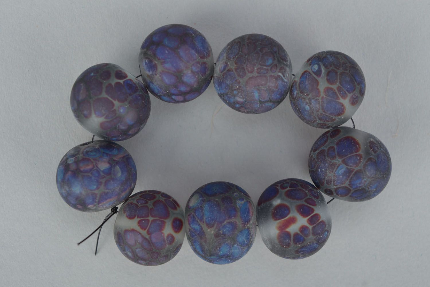 Ensemble de perles de verre au chalumeau multicolores photo 1